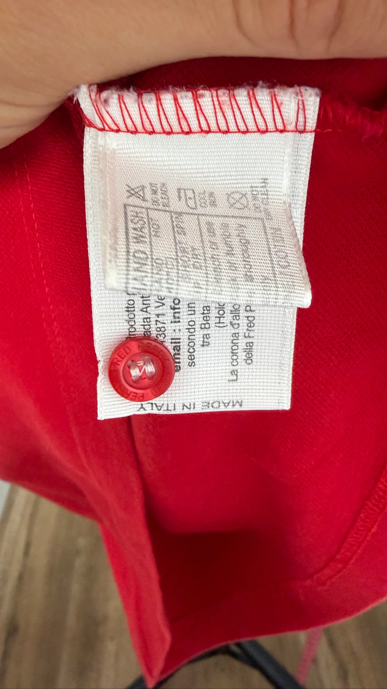Polo Fred Perry vermelho vintage tamanho P – photo 5